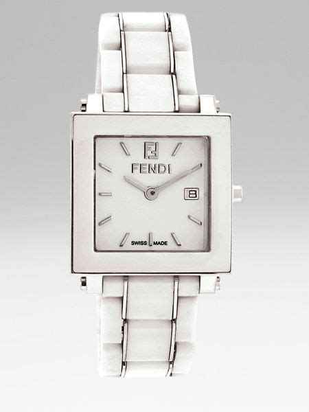 fendi white ceramic watch|fendi watches for men prices.